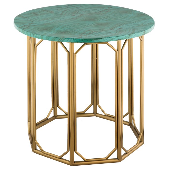 Malachite Modern Side Tables Малахит (зеленый) Золотой Malachite Modern Side Tables Малахит (зеленый) Золотой в Челябинске | Loft Concept
