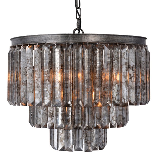 Подвесной светильник ODEON Aged Glass Chandelier Серебряный в Челябинске | Loft Concept 