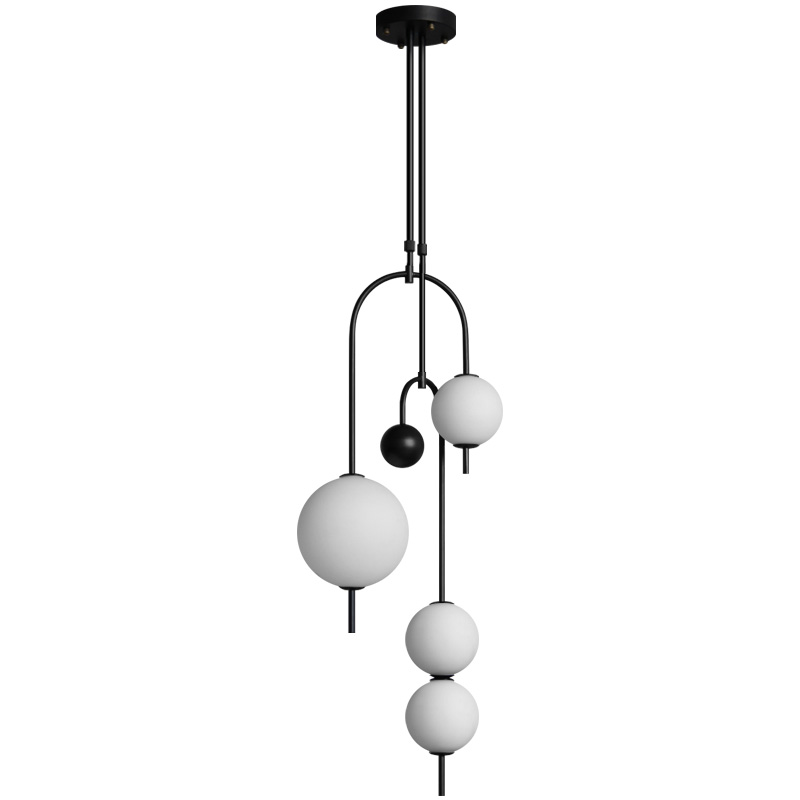Люстра Balance Beads Черный Белый в Челябинске | Loft Concept 