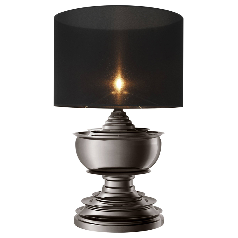 Настольная лампа Eichholtz Table Lamp Pagoda Black nickel Темный никель Черный Настольная лампа Eichholtz Table Lamp Pagoda Black nickel Темный никель Черный в Челябинске | Loft Concept