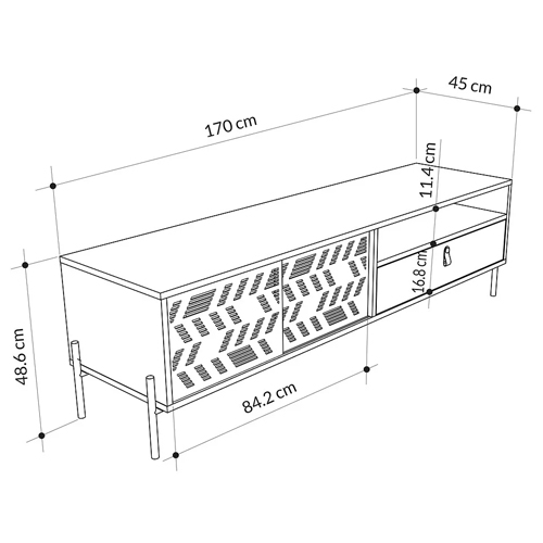 ТВ-тумба с раздвижными дверцами Mallin Metal TV Stand ТВ-тумба с раздвижными дверцами Mallin Metal TV Stand в Челябинске