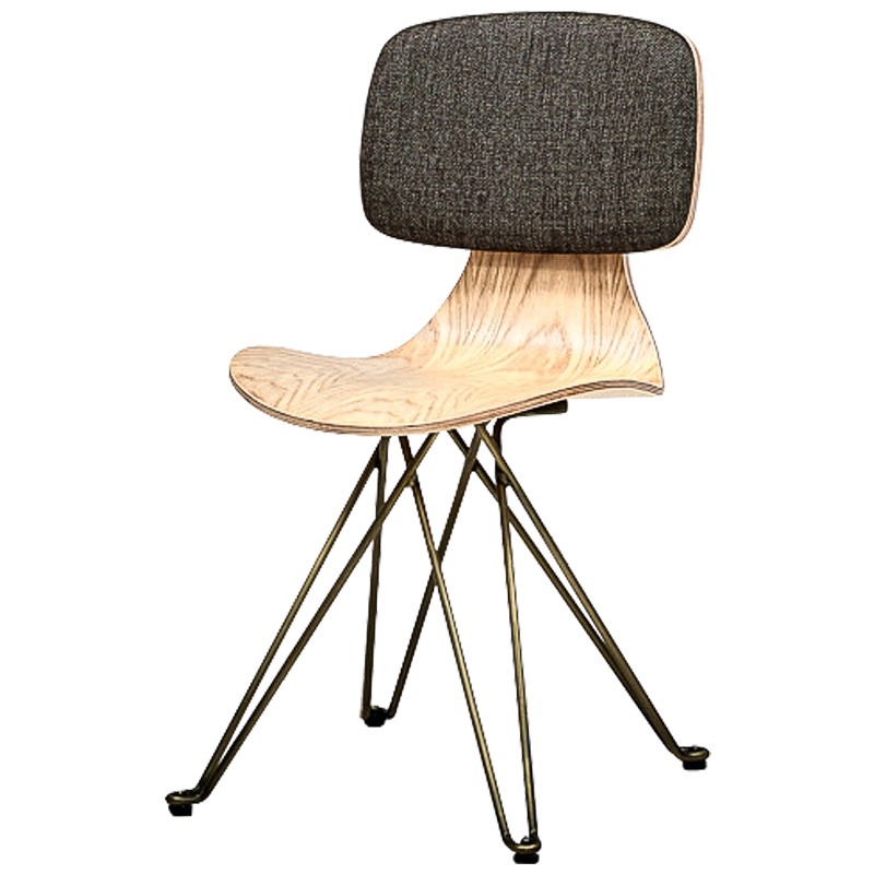 Стул Adela Loft Stool Древесина Бронза Серый в Челябинске | Loft Concept 