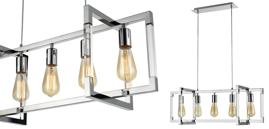 Подвесной светильник Transparent Strips Chromium 5 Подвесной светильник Transparent Strips Chromium 5 - Loft-Concept в Челябинске