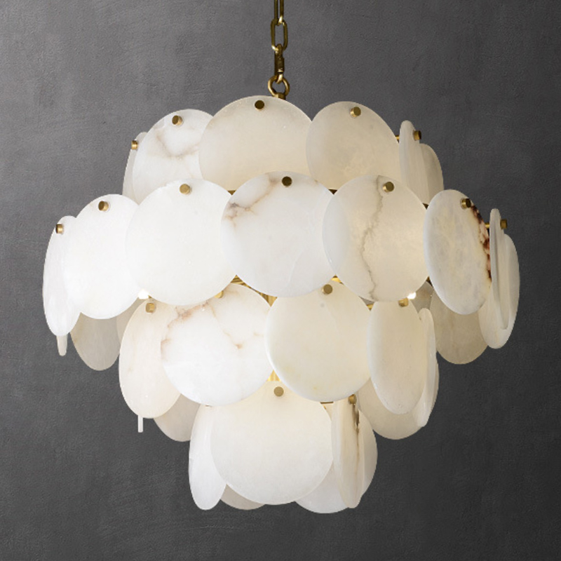 Люстра Letizia Marble Four Tiered Chandelier Латунь Белый Мрамор Bianco Люстра Letizia Marble Four Tiered Chandelier Латунь Белый Мрамор Bianco в Челябинске | Loft Concept
