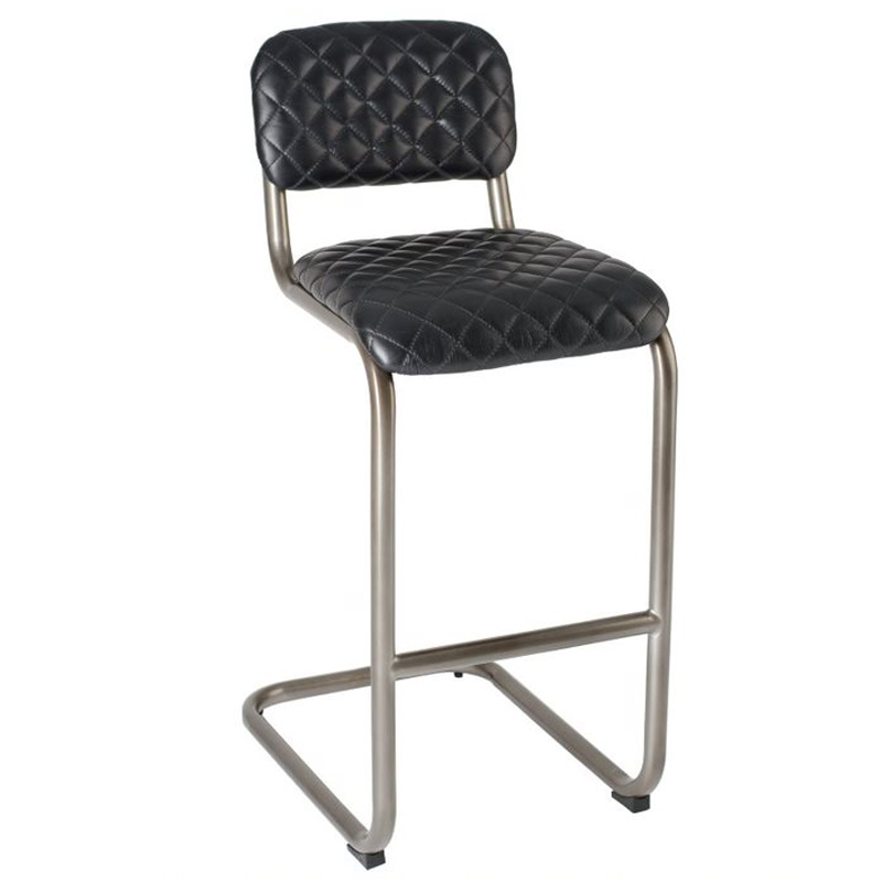 Барный стул Lavor Bar stool leather Черный Барный стул Lavor Bar stool leather Черный в Челябинске | Loft Concept