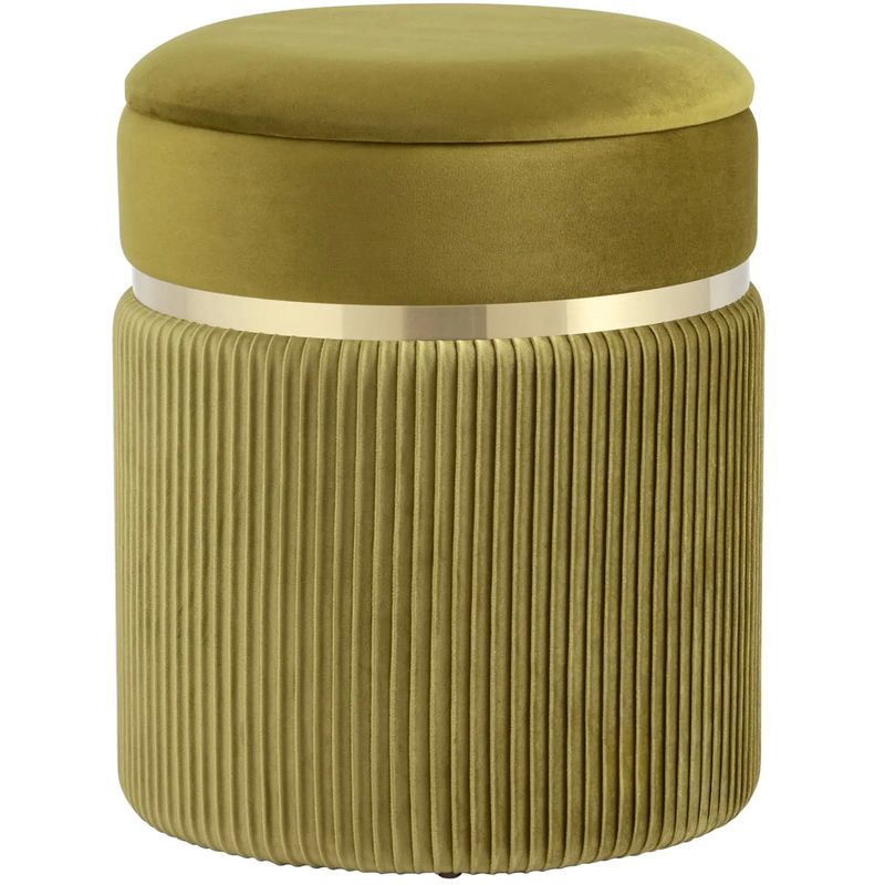 Пуф с ящиком оливковый Glossy Velor Оливковый Пуф с ящиком оливковый Glossy Velor Оливковый в Челябинске | Loft Concept