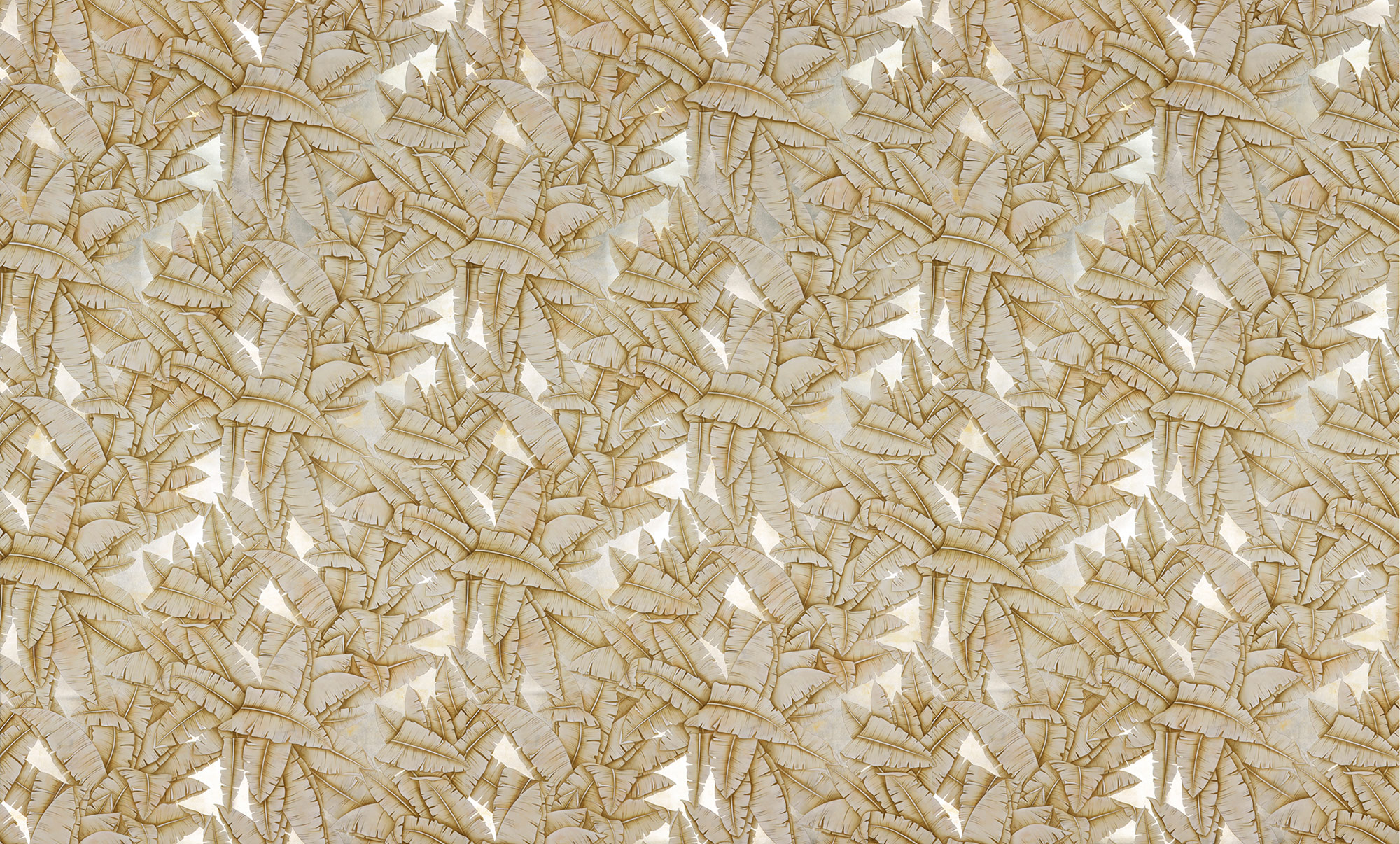 Обои ручная роспись Palms Sand on Tarnished Silver gilded paper with nickel pearlescent antiquing Обои ручная роспись Palms Sand on Tarnished Silver gilded paper with nickel pearlescent antiquing - постер Loft-Concept в Челябинске