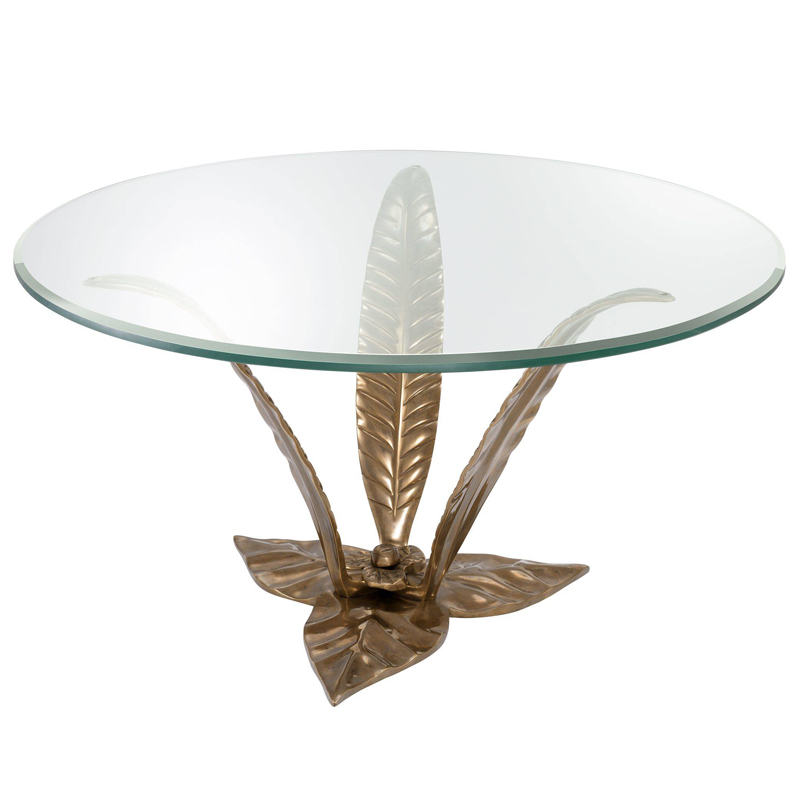 Кофейный стол Eichholtz Coffee Table Plantation Прозрачный Винтажная латунь Кофейный стол Eichholtz Coffee Table Plantation Прозрачный Винтажная латунь в Челябинске | Loft Concept