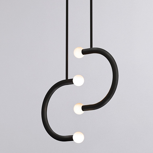 Подвесной светильник Bower Studios Double Pendant C Lights Черный Подвесной светильник Bower Studios Double Pendant C Lights Черный в Челябинске | Loft Concept