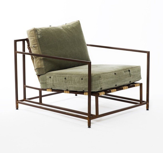 Кресло Inheritance Armchair Olive Military Fabric Оливковый в Челябинске | Loft Concept 