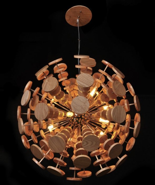 Люстра Wooden Glowworm Sphere Люстра Wooden Glowworm Sphere в Челябинске | Loft Concept