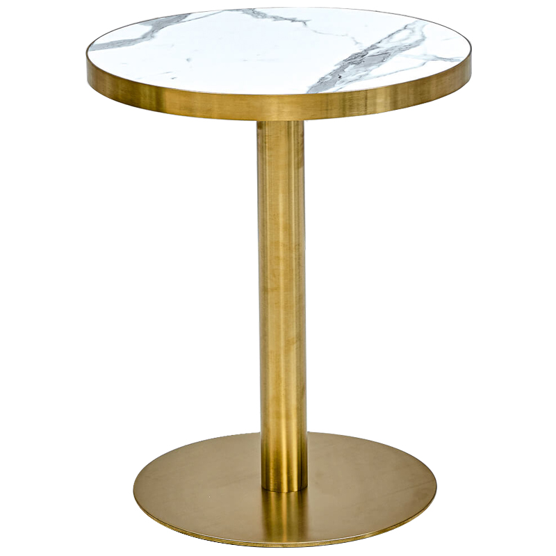 Обеденный стол Sancho Dinner Table Белый Глянцевое золото Обеденный стол Sancho Dinner Table Белый Глянцевое золото в Челябинске | Loft Concept