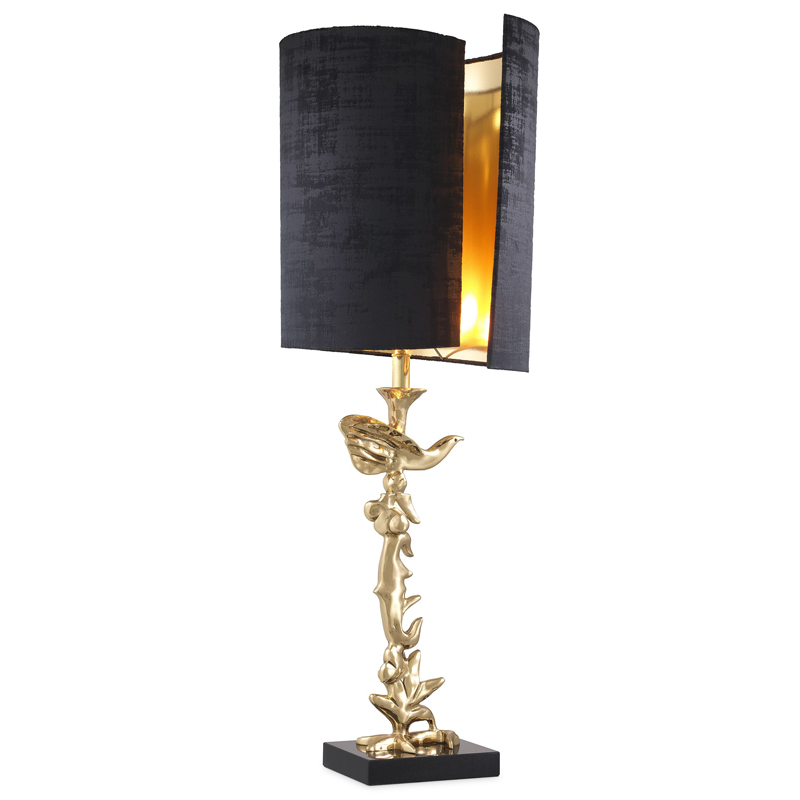 Настольная лампа Eichholtz Table Lamp Aras Латунь Черный Настольная лампа Eichholtz Table Lamp Aras Латунь Черный в Челябинске | Loft Concept