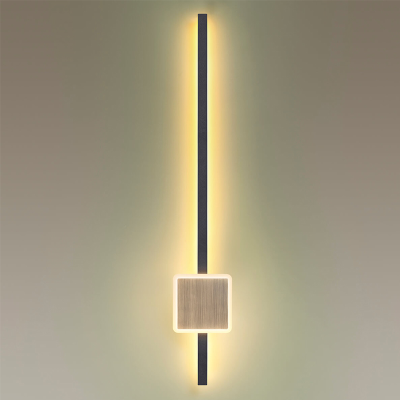 Бра Barrette Square Sconce 70 Черный Античная Бронза Бра Barrette Square Sconce 70 Черный Античная Бронза в Челябинске | Loft Concept