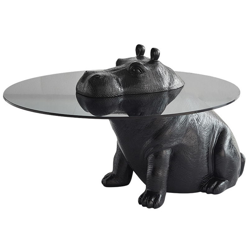 Кофейный Стол Бегемот Hippo Sitting Coffee Table Черный Прозрачный Кофейный Стол Бегемот Hippo Sitting Coffee Table Черный Прозрачный в Челябинске | Loft Concept