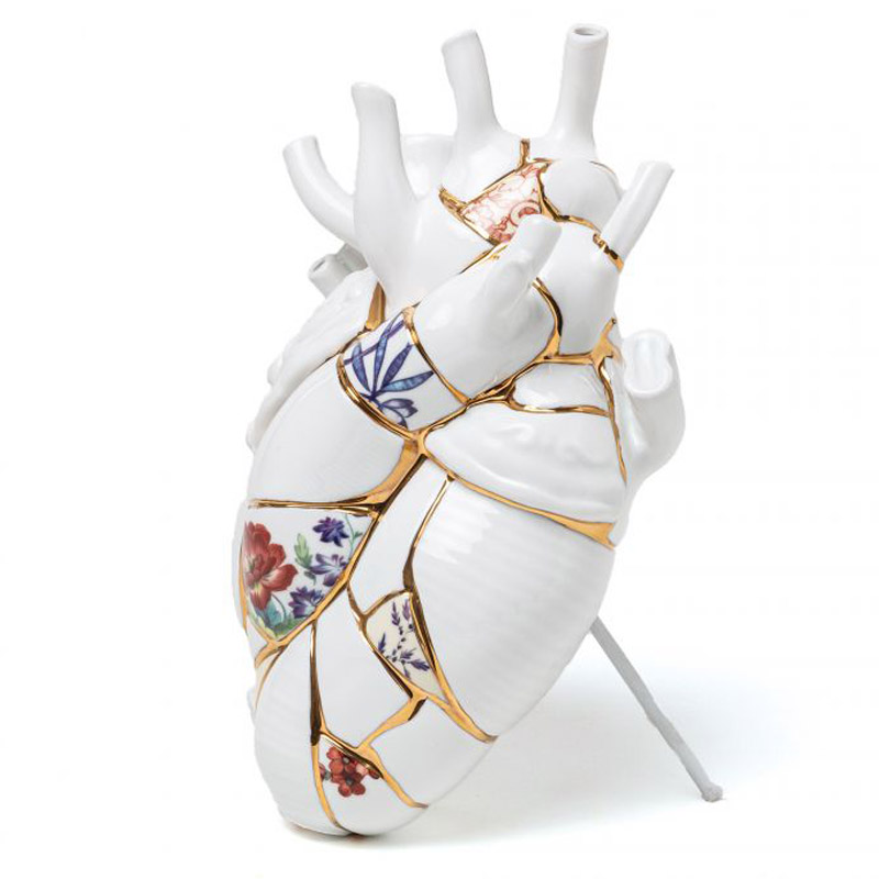 Ваза Seletti Love in Bloom Kintsugi Белый Золотой Мульти Ваза Seletti Love in Bloom Kintsugi Белый Золотой Мульти в Челябинске | Loft Concept