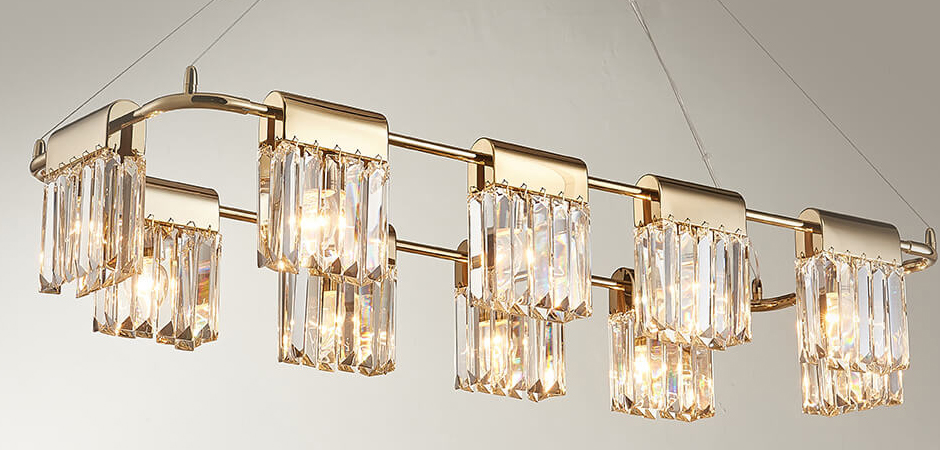Люстра Crystal Pendants gold 10 Люстра Crystal Pendants gold 10 - Loft-Concept в Челябинске