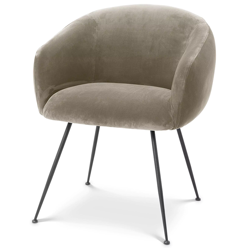 Стул Eichholtz Dining Chair Elbury Beige Бежевый Черный Стул Eichholtz Dining Chair Elbury Beige Бежевый Черный в Челябинске | Loft Concept