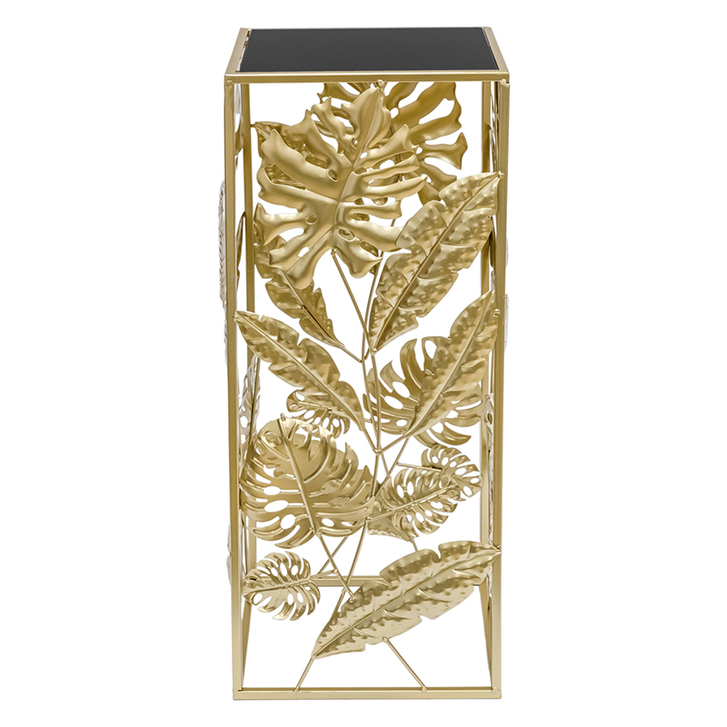Подставка Tropical Gold Leaves Stand S Золотой Черный Подставка Tropical Gold Leaves Stand S Золотой Черный в Челябинске | Loft Concept
