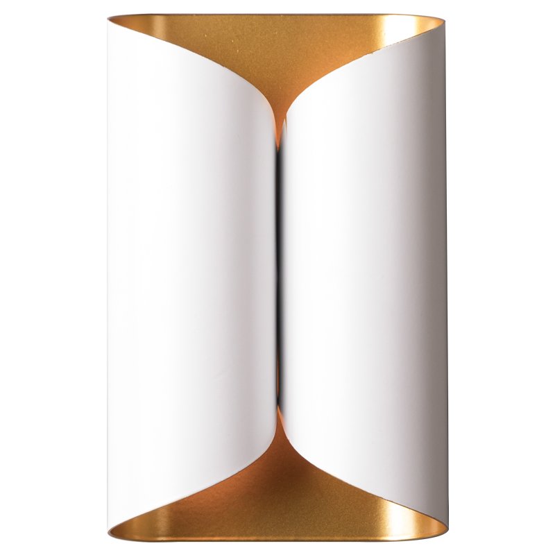 Бра White and Brass Roll Белый Латунь в Челябинске | Loft Concept 