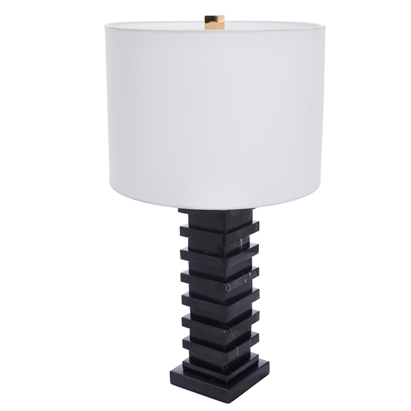 Настольная лампа Iobhar Marble Table lamp Черный Белый Настольная лампа Iobhar Marble Table lamp Черный Белый в Челябинске | Loft Concept
