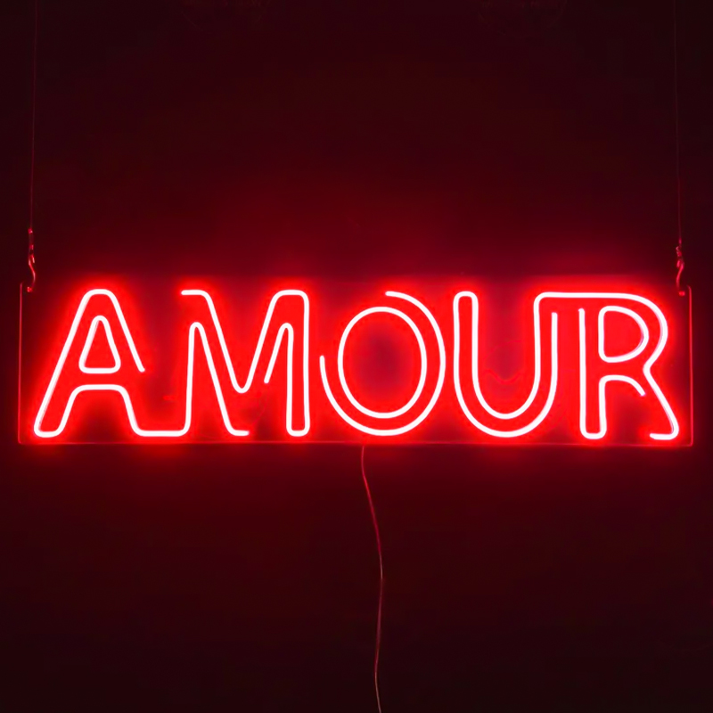 Неоновая настенная лампа Amour Neon Wall Lamp Прозрачный Красный Неоновая настенная лампа Amour Neon Wall Lamp Прозрачный Красный в Челябинске | Loft Concept