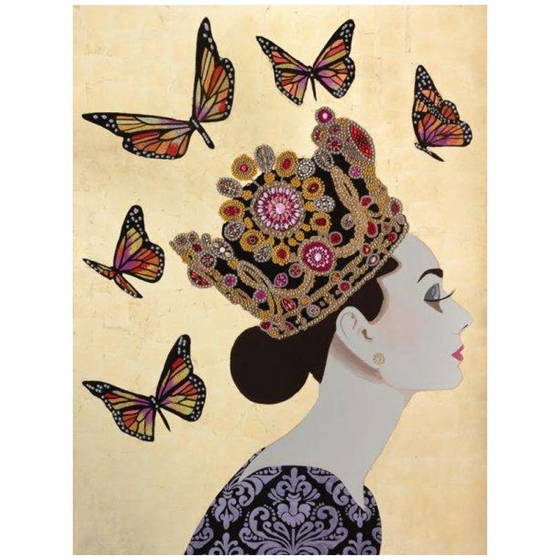 Картина Audrey with Crown and Monarch Butterflies Мульти Картина Audrey with Crown and Monarch Butterflies Мульти в Челябинске | Loft Concept