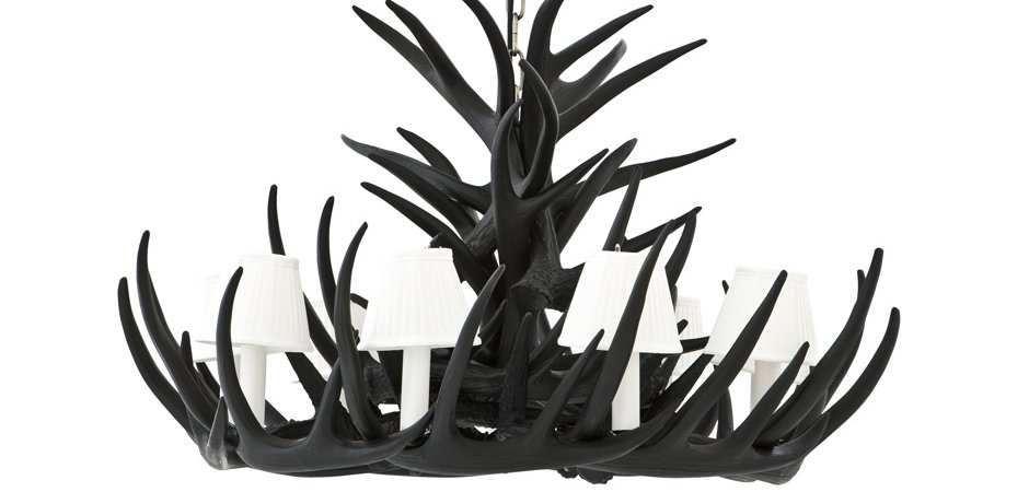 Люстра Eichholtz Chandelier Horn Highlands Black - Loft-Concept в Челябинске