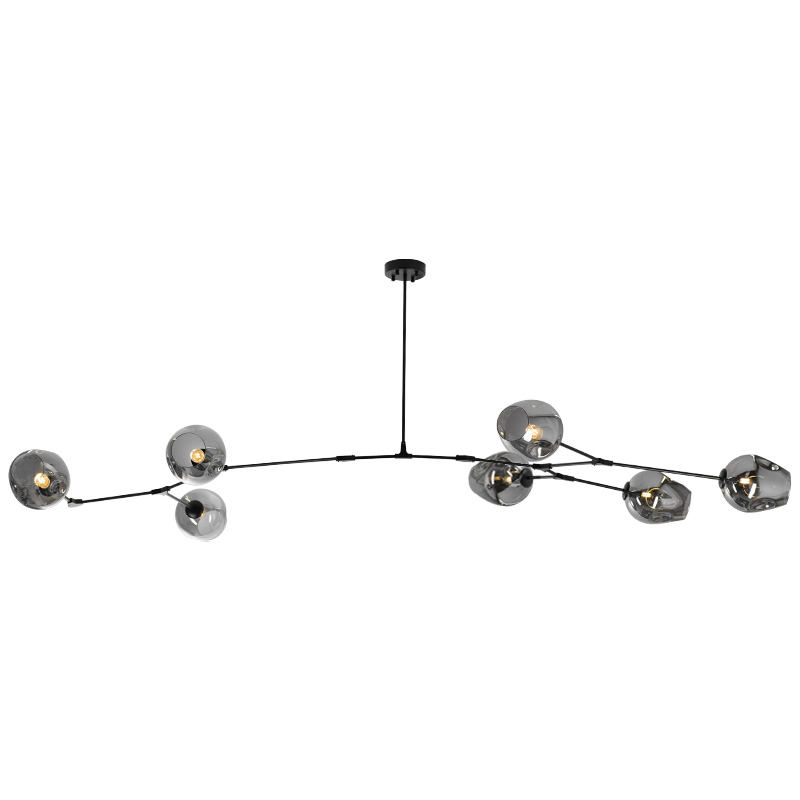 Люстра Branching Bubble Chandelier 7 Black Черный Серый Люстра Branching Bubble Chandelier 7 Black Черный Серый в Челябинске | Loft Concept