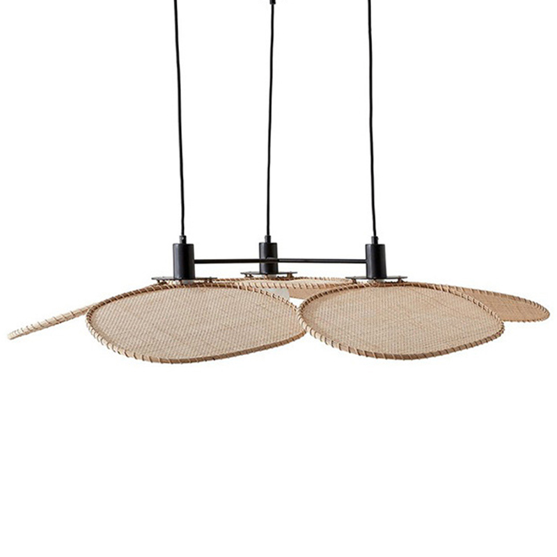 Подвесной светильник Takibi Three Lamp Pendant Бежевый Древесина Черный Подвесной светильник Takibi Three Lamp Pendant Бежевый Древесина Черный в Челябинске | Loft Concept