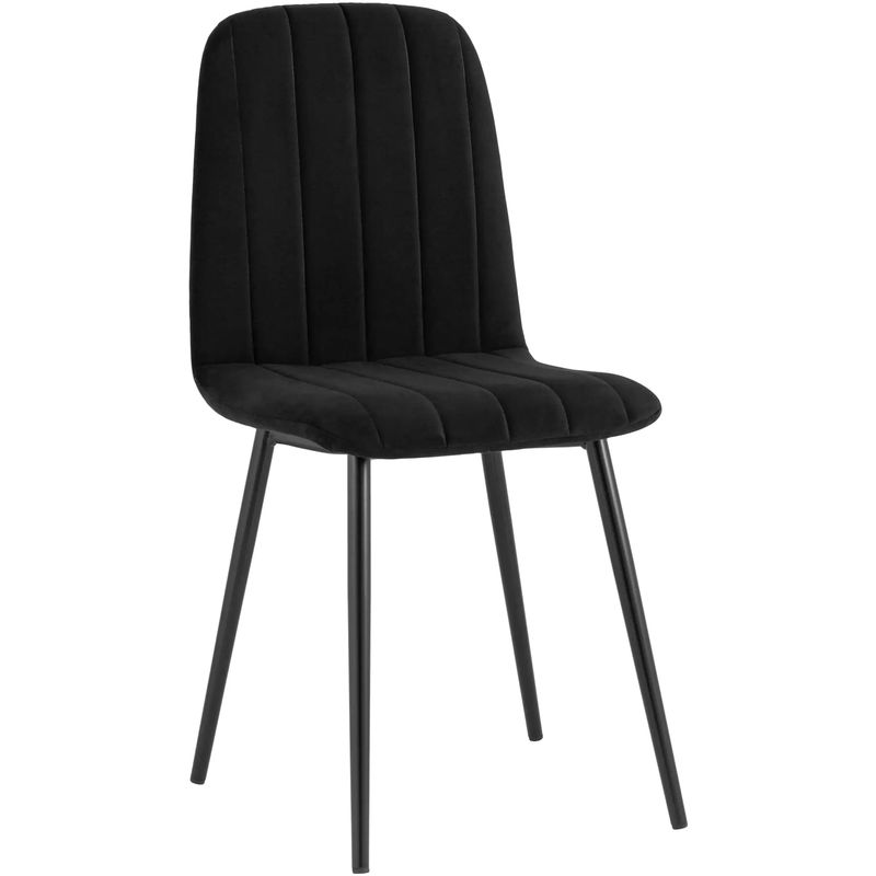 Стул Easy Chair Велюр Черный цвет Черный Стул Easy Chair Велюр Черный цвет Черный в Челябинске | Loft Concept