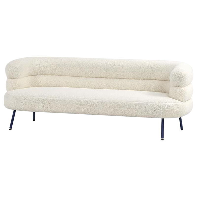 Диван Boyle White Boucle Sofa Белый Черный в Челябинске | Loft Concept 