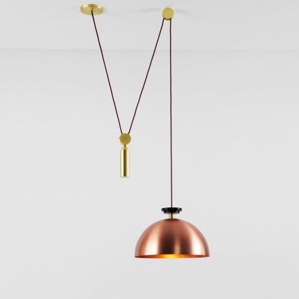 Подвесной светильник Shape up Pendant Hemisphere Copper Латунь Медь в Челябинске | Loft Concept 