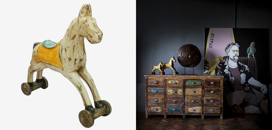Статуэтка Wooden Horse Статуэтка Wooden Horse - Loft-Concept в Челябинске