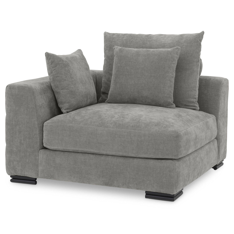 Диван Eichholtz Sofa Clifford Corner grey Серый Черный Диван Eichholtz Sofa Clifford Corner grey Серый Черный в Челябинске | Loft Concept
