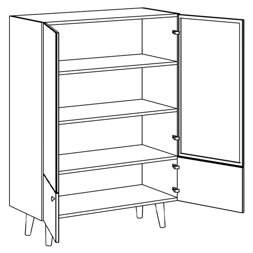 Витрина с изображением на дверцах Elise Cupboard Витрина с изображением на дверцах Elise Cupboard в Челябинске