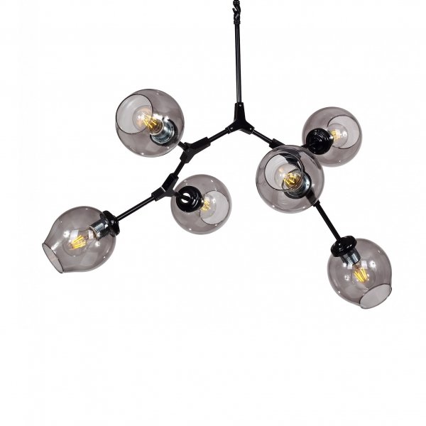 Люстра Branching Bubble Chandelier 6 Black Черный Люстра Branching Bubble Chandelier 6 Black Черный в Челябинске | Loft Concept