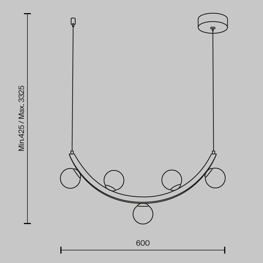 Люстра подвесная Ambre 3000К 12Вт в Челябинске
