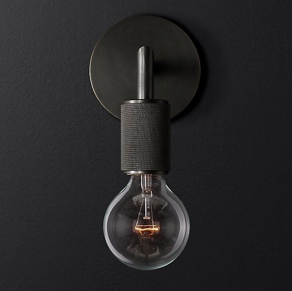 Бра RH Utilitaire Single Sconce Black Темная бронза в Челябинске | Loft Concept 