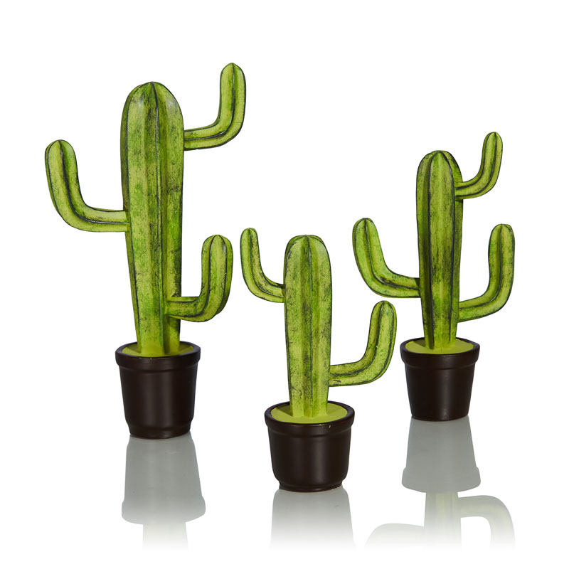 Комплект статуэток Potted Cacti Зеленый Черный Комплект статуэток Potted Cacti Зеленый Черный в Челябинске | Loft Concept
