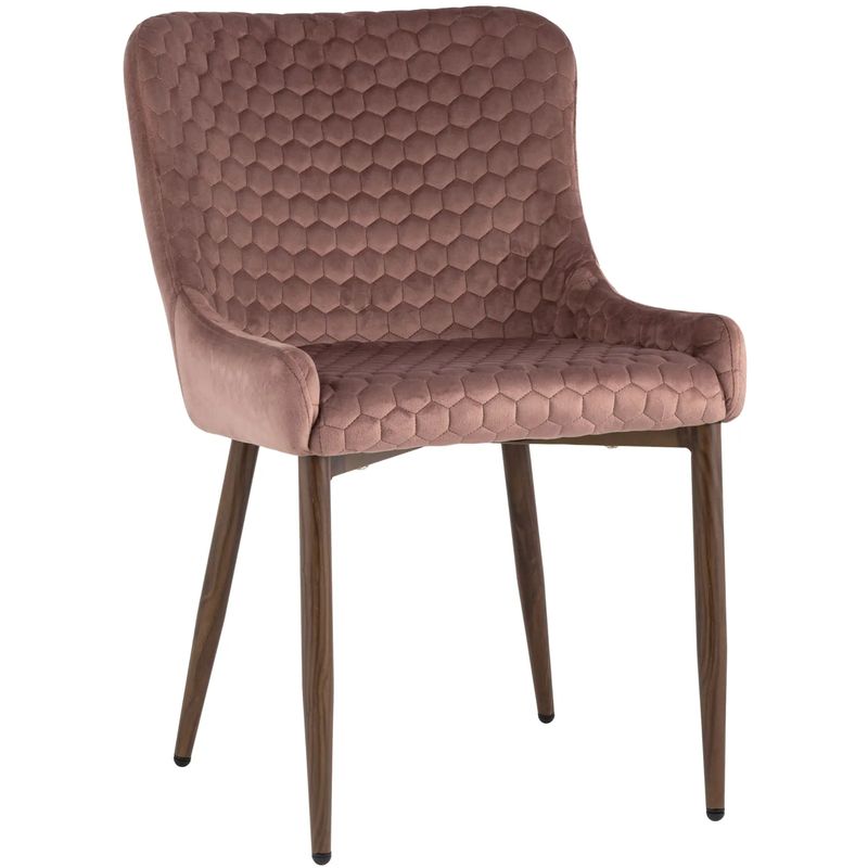 Стул Stitch Honey Chair Пыльно-Розовый Велюр Розовый пастельный Коричневый Стул Stitch Honey Chair Пыльно-Розовый Велюр Розовый пастельный Коричневый в Челябинске | Loft Concept
