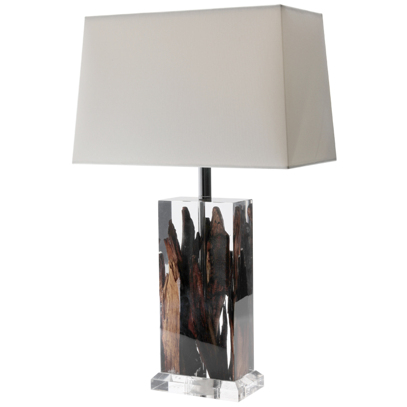 Настольная лампа Kisimi Table Lamp dark Белый Коричневый Настольная лампа Kisimi Table Lamp dark Белый Коричневый в Челябинске | Loft Concept