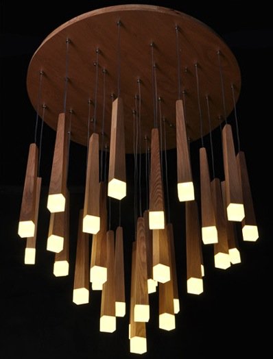 Люстра Wooden Glowworm Round Люстра Wooden Glowworm Round в Челябинске | Loft Concept