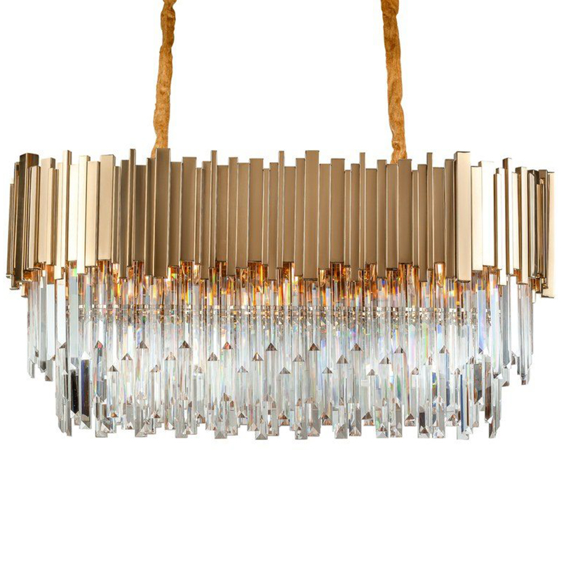 Большая многоярусная люстра Cascade Glass Metal Luxxu Chandelier 100 Прозрачное Стекло Золотой Большая многоярусная люстра Cascade Glass Metal Luxxu Chandelier 100 Прозрачное Стекло Золотой в Челябинске | Loft Concept