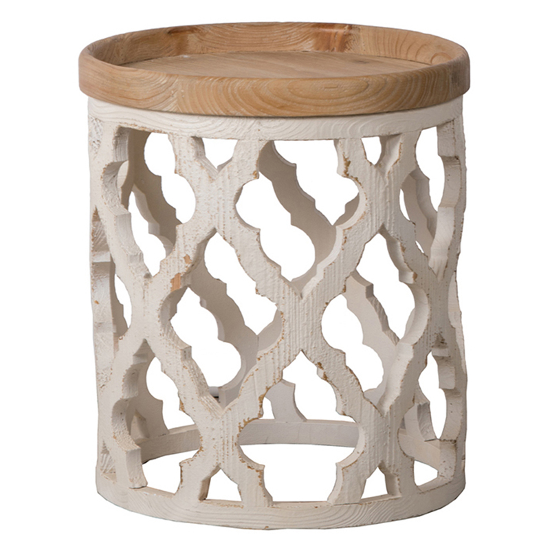 Приставной стол Panfilu Wooden Side Table Древесина Белый Приставной стол Panfilu Wooden Side Table Древесина Белый в Челябинске | Loft Concept