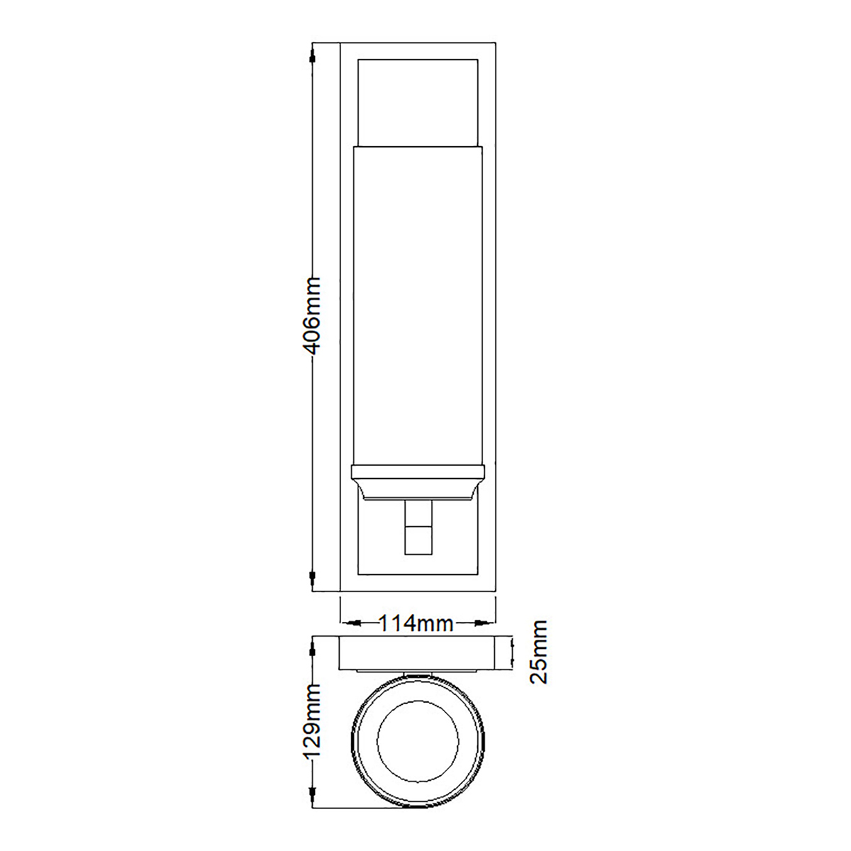 Бра для ванных комнат с белым цилиндрическим плафоном на прямоугольном основании цвета хром Feiss в Челябинске