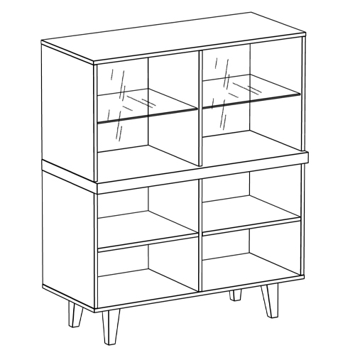 Буфет с зеркальными дверцами Arden Cabinet Буфет с зеркальными дверцами Arden Cabinet в Челябинске