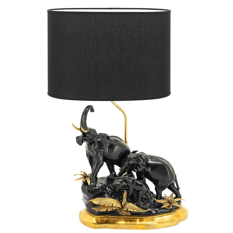 Настольная лампа ABHIKA TABLE LAMP ELEPHANT Черный Золотой Настольная лампа ABHIKA TABLE LAMP ELEPHANT Черный Золотой в Челябинске | Loft Concept
