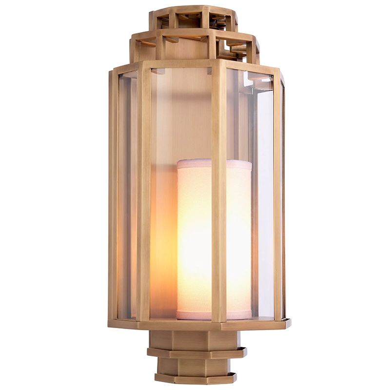 Бра Wall Lamp Monticello Brass Белый Латунь Прозрачное Стекло Бра Wall Lamp Monticello Brass Белый Латунь Прозрачное Стекло в Челябинске | Loft Concept