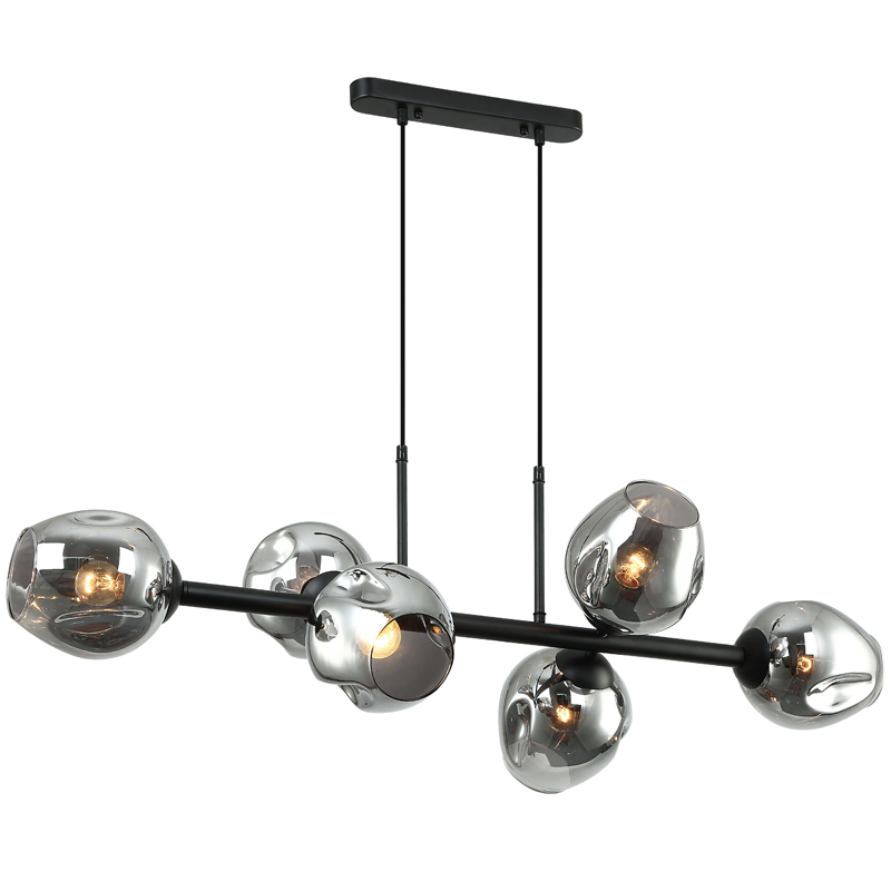 Люстра Branching Bubble Chandelier Line Gray Черный Серый (Gray) Люстра Branching Bubble Chandelier Line Gray Черный Серый (Gray) в Челябинске | Loft Concept